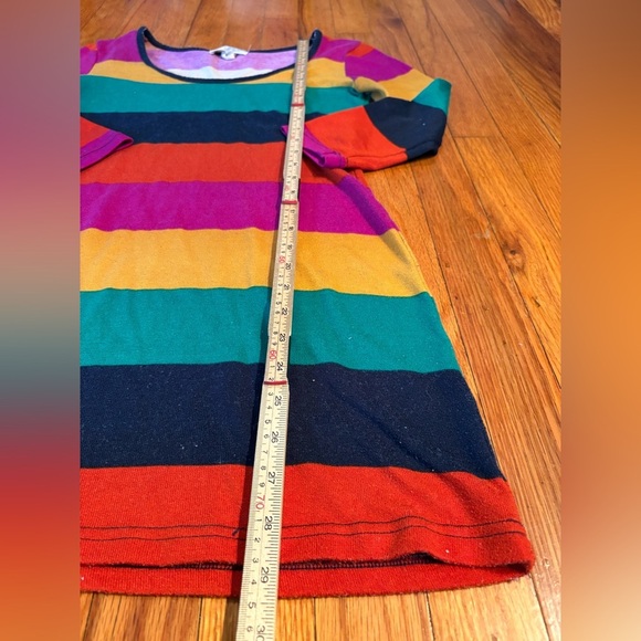 Derek Heart Rainbow Stripe Knit Dress - Picture 2 of 7